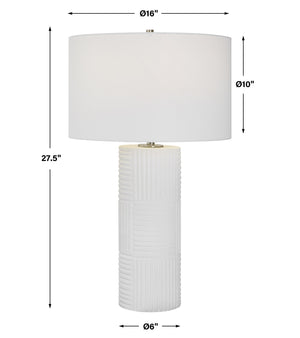 Patchwork White Table Lamp