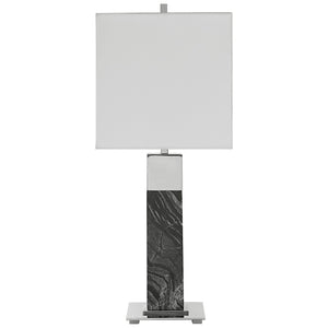 Uttermost Pilaster Black Marble Table Lamp