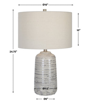 Uttermost Cyclone Ivory Table Lamp