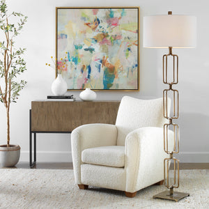 Link Brushed Gold Floor Lamp