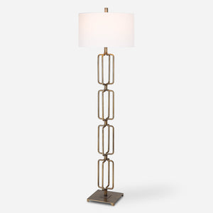 Link Brushed Gold Floor Lamp