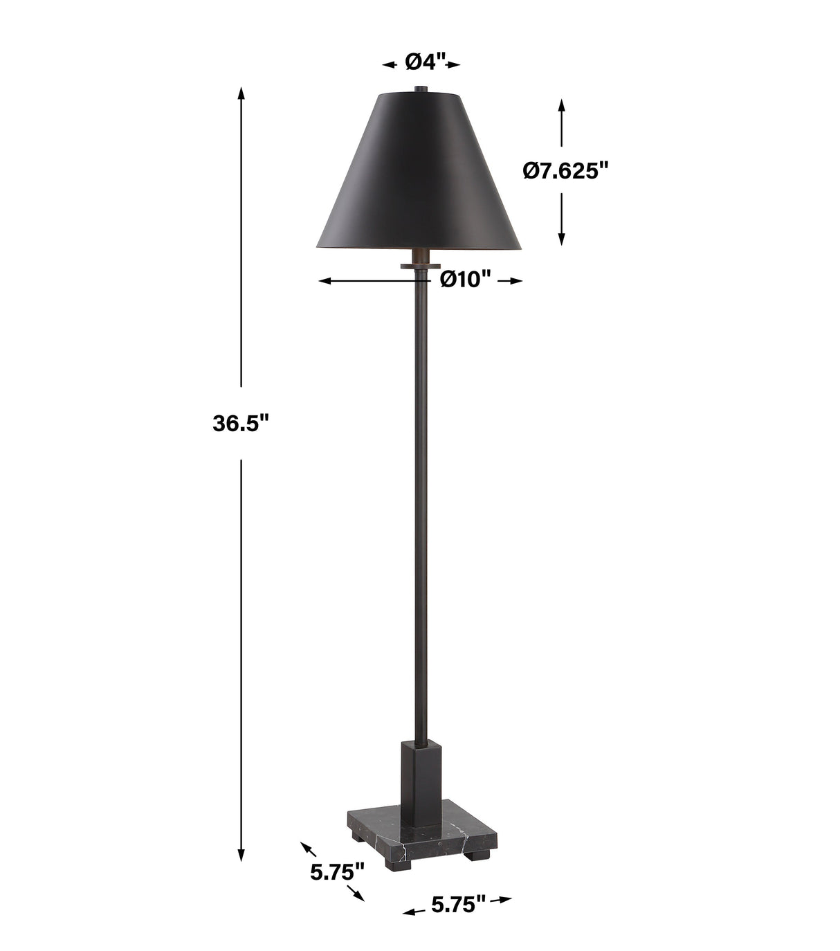 Uttermost Pilot Black Buffet Lamp