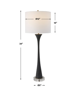 Fountain Black Stone Buffet Lamp