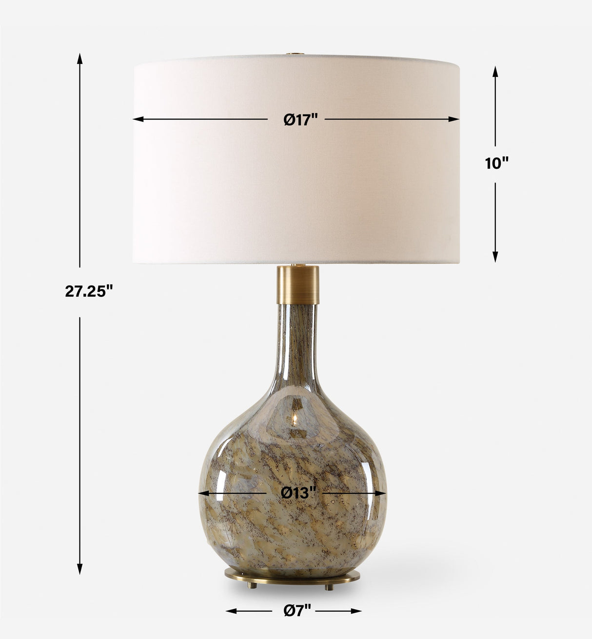 Rhine Brown Glass Table Lamp