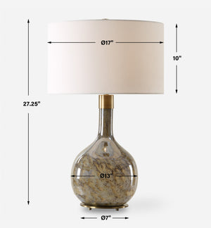 Rhine Brown Glass Table Lamp