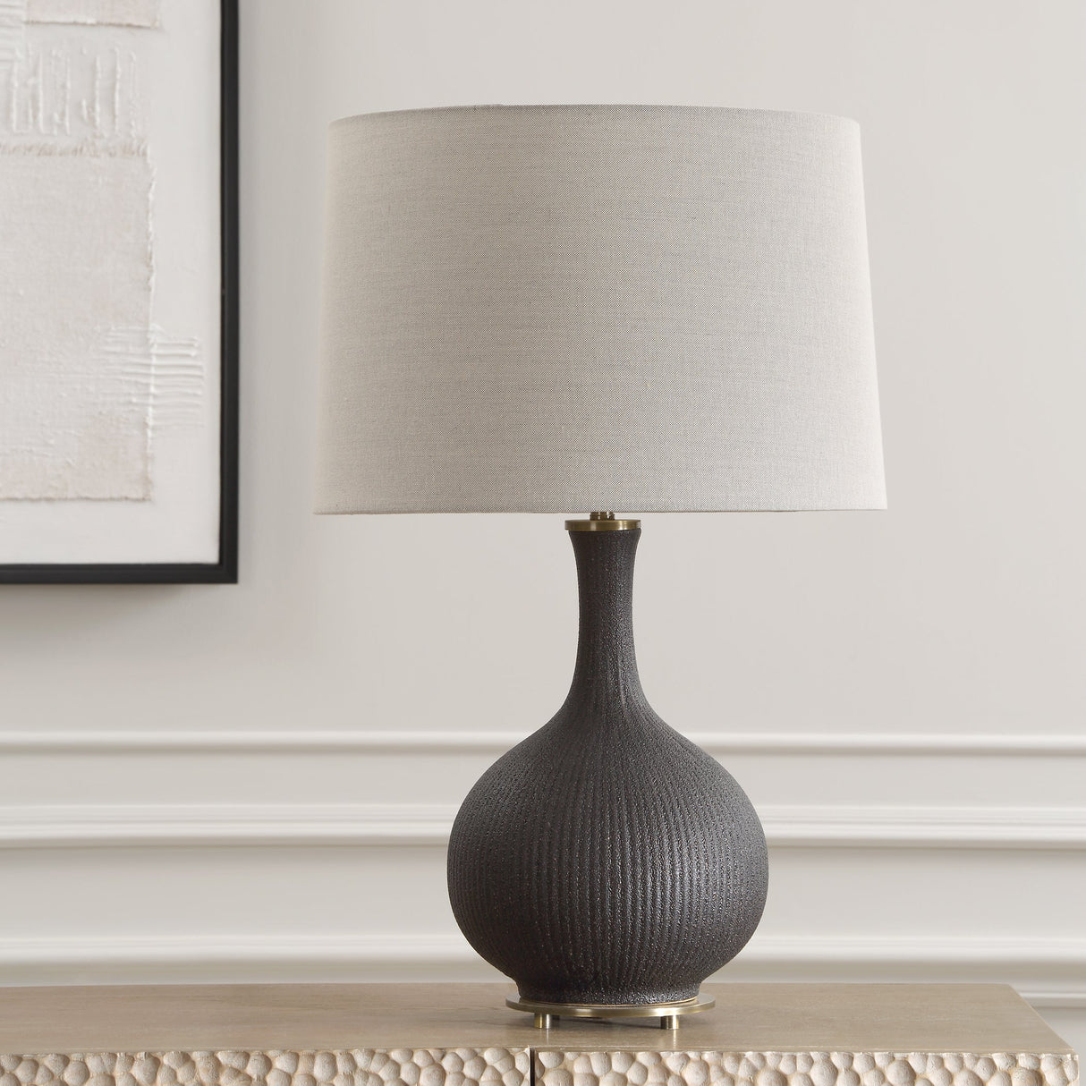 Rimini Black Glaze Table Lamp