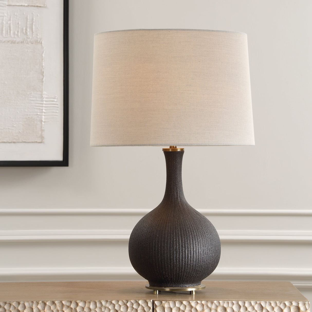 Rimini Black Glaze Table Lamp