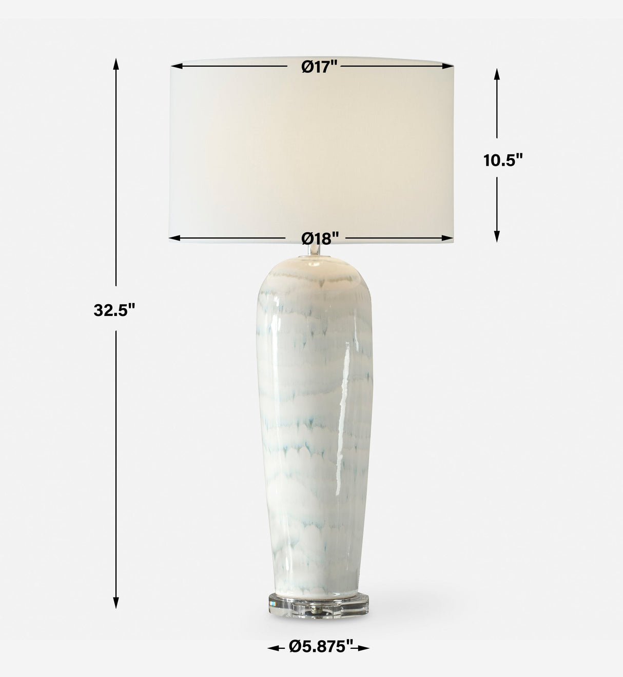 Arden White Glaze Table Lamp