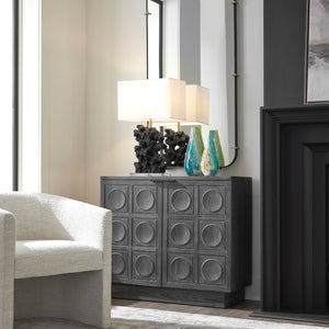 Basalt Black Stone Table Lamp