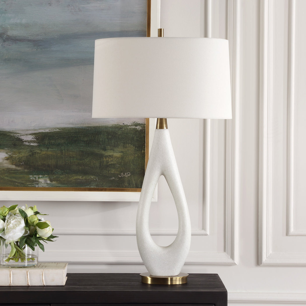 Promenade White Table Lamp