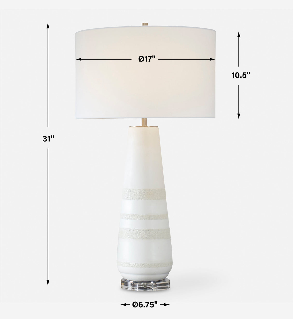 Santino Crackled Ivory Table Lamp