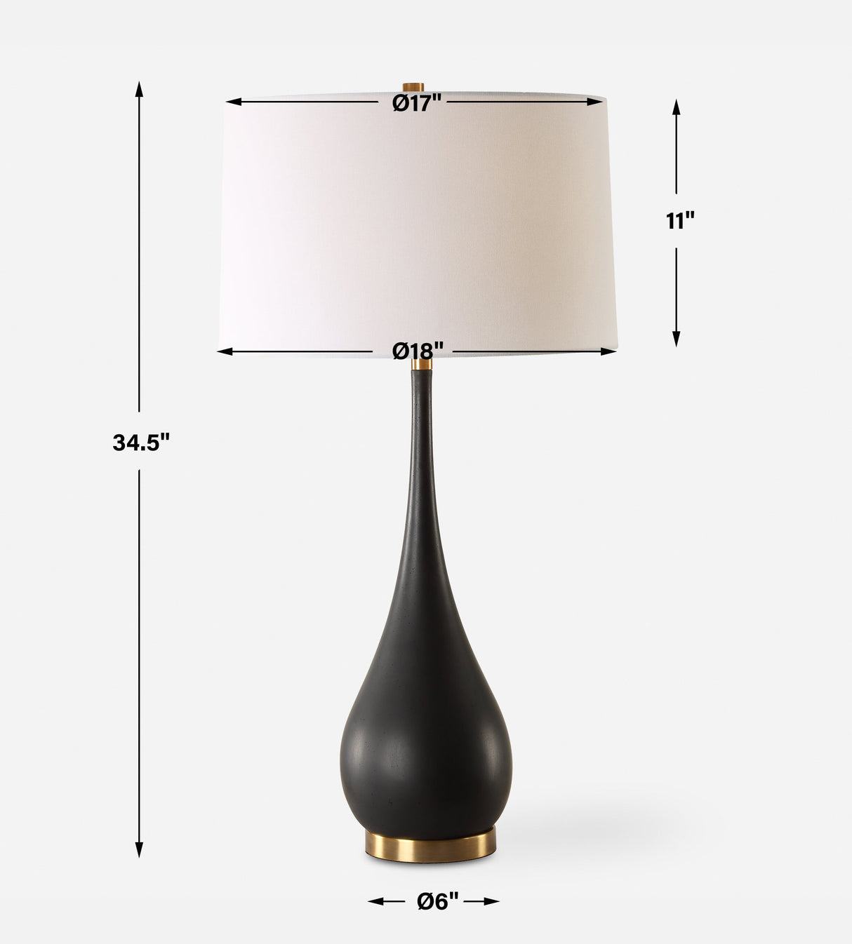 Nocturnal Black Table Lamp