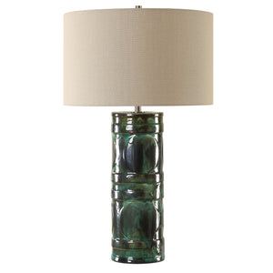 Loch Green Glaze Table Lamp