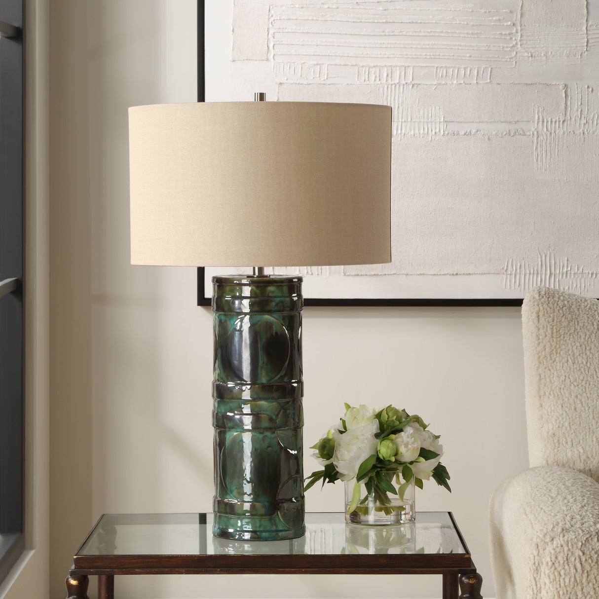 Loch Green Glaze Table Lamp