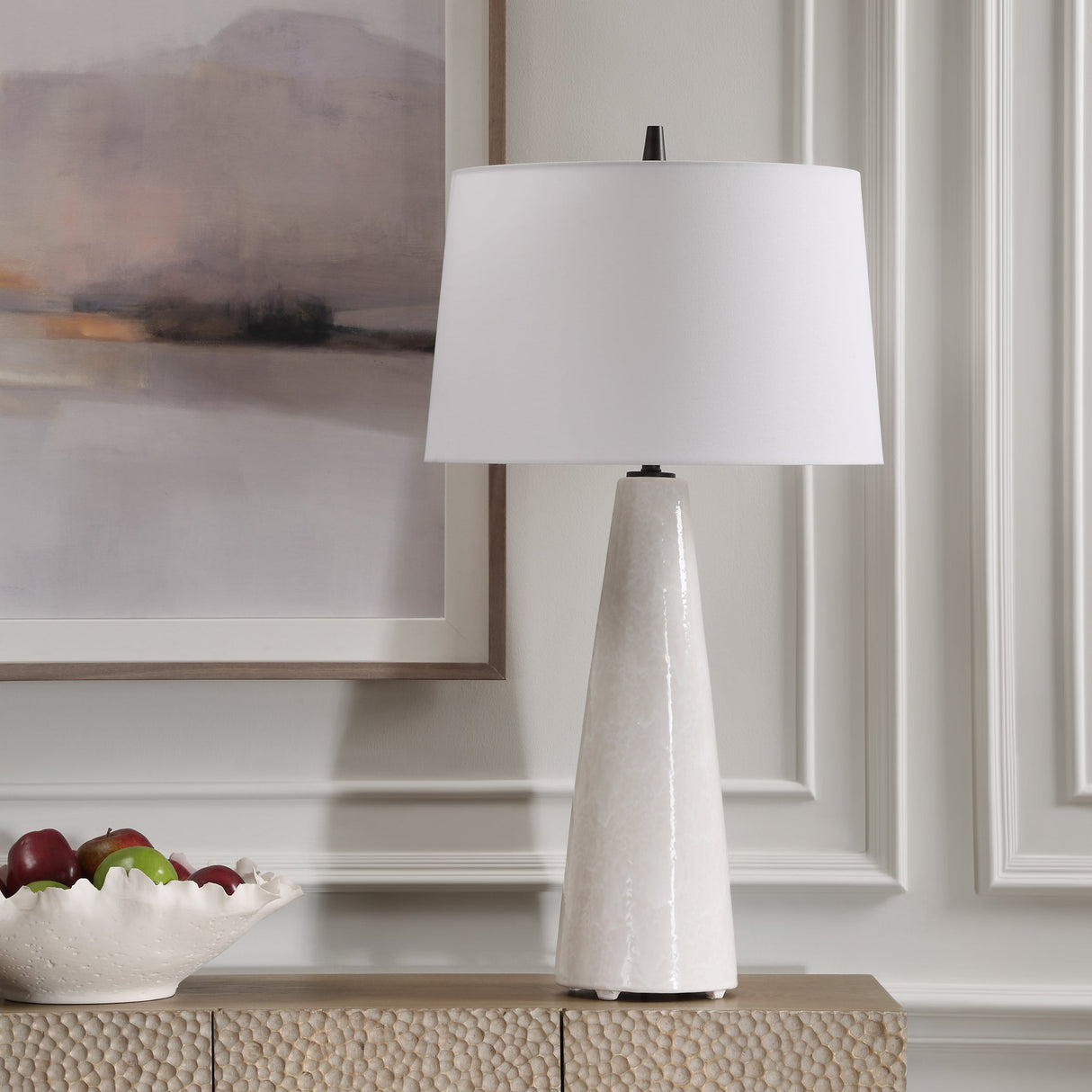 Loire Ivory Glaze Table Lamp