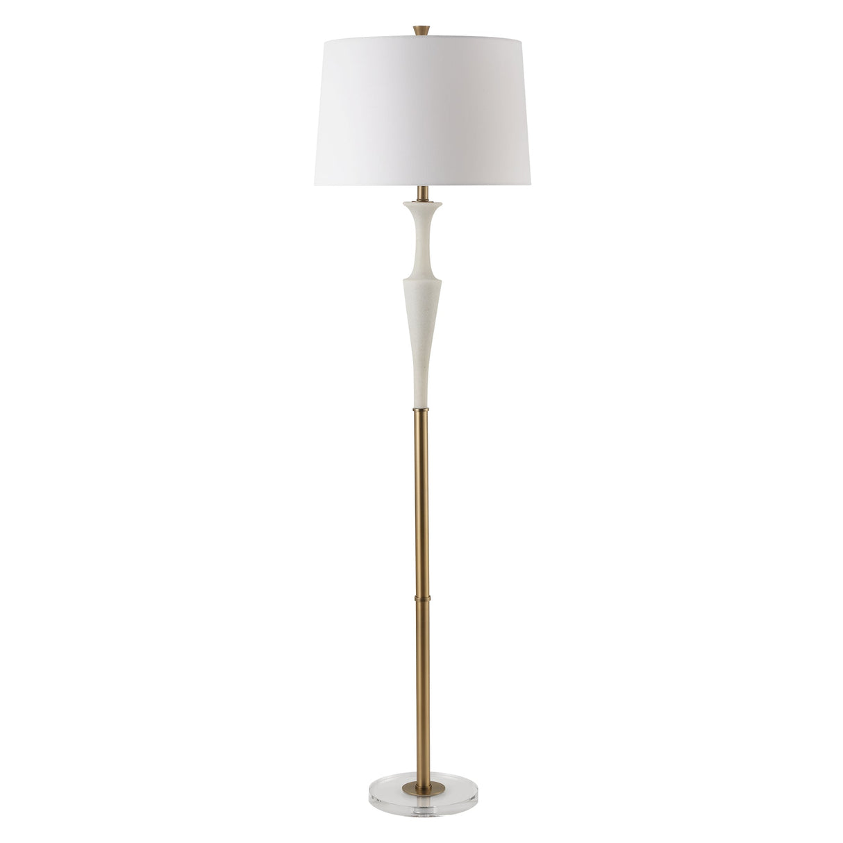 Colette White Stone Floor Lamp