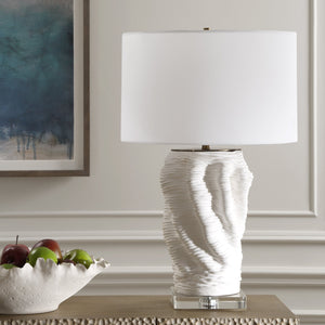 Stratified White Table Lamp