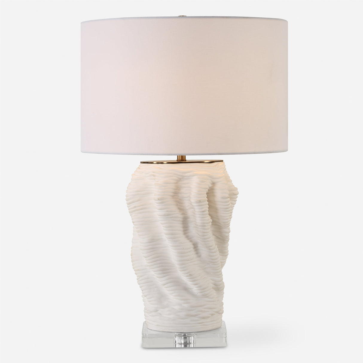 Stratified White Table Lamp