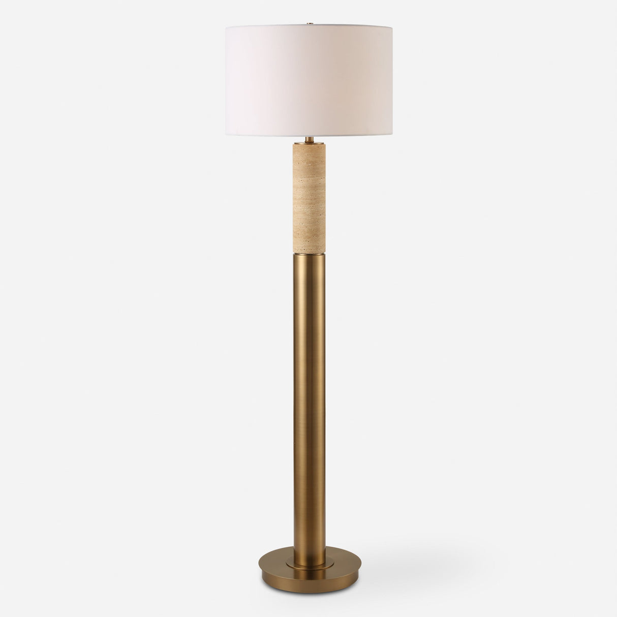 Knox Travertine Floor Lamp