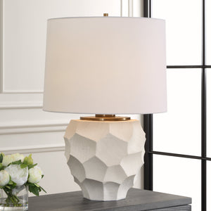 On Edge Chalk White Table Lamp