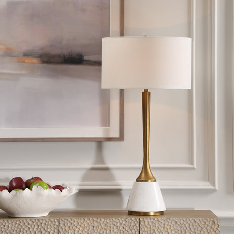 Avola White Marble Table Lamp