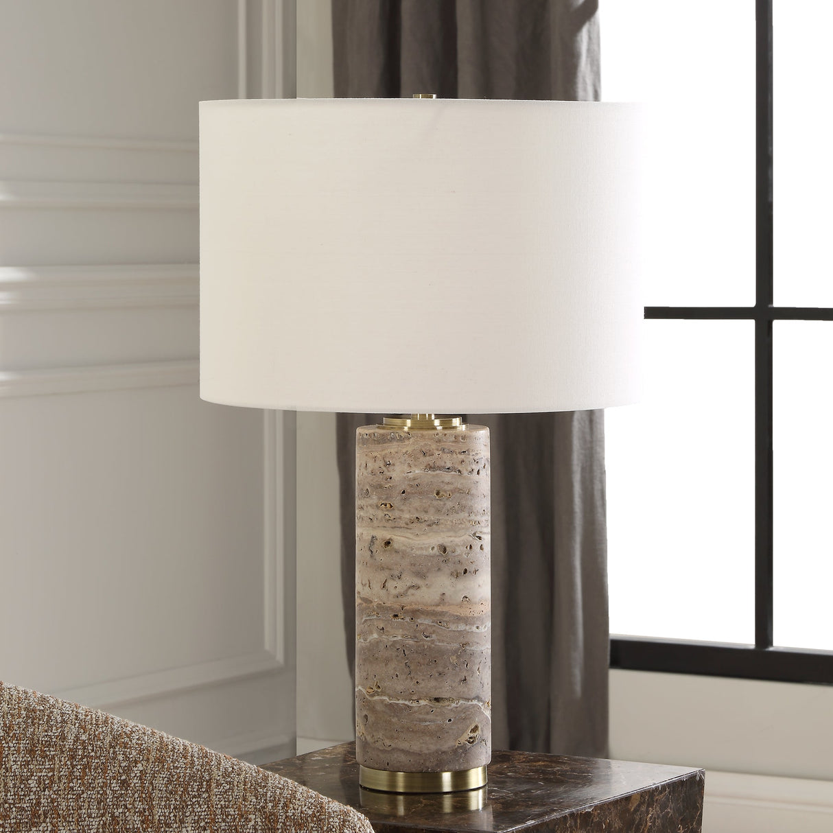 Cortado Travertine Table Lamp