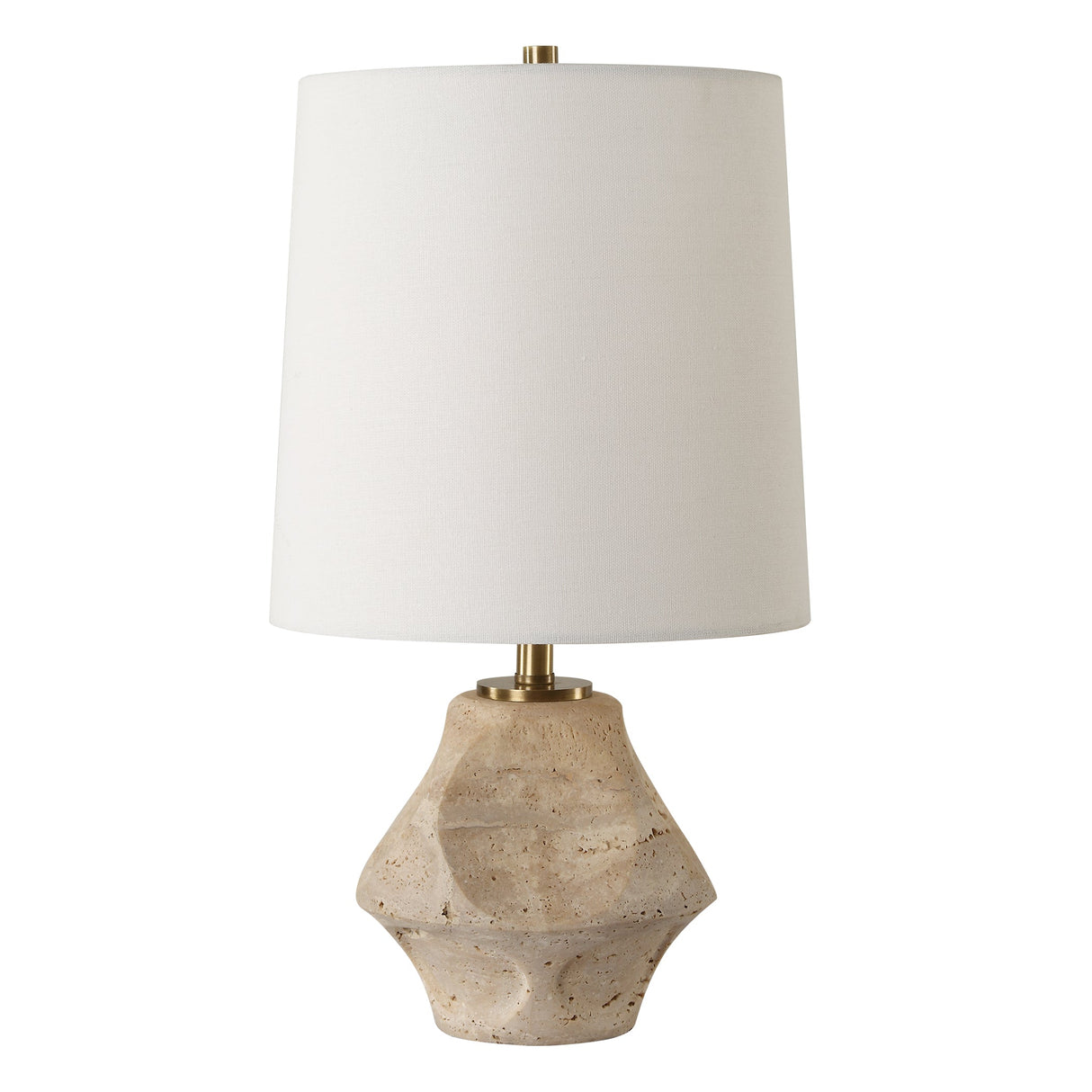 Indent Travertine Accent Lamp