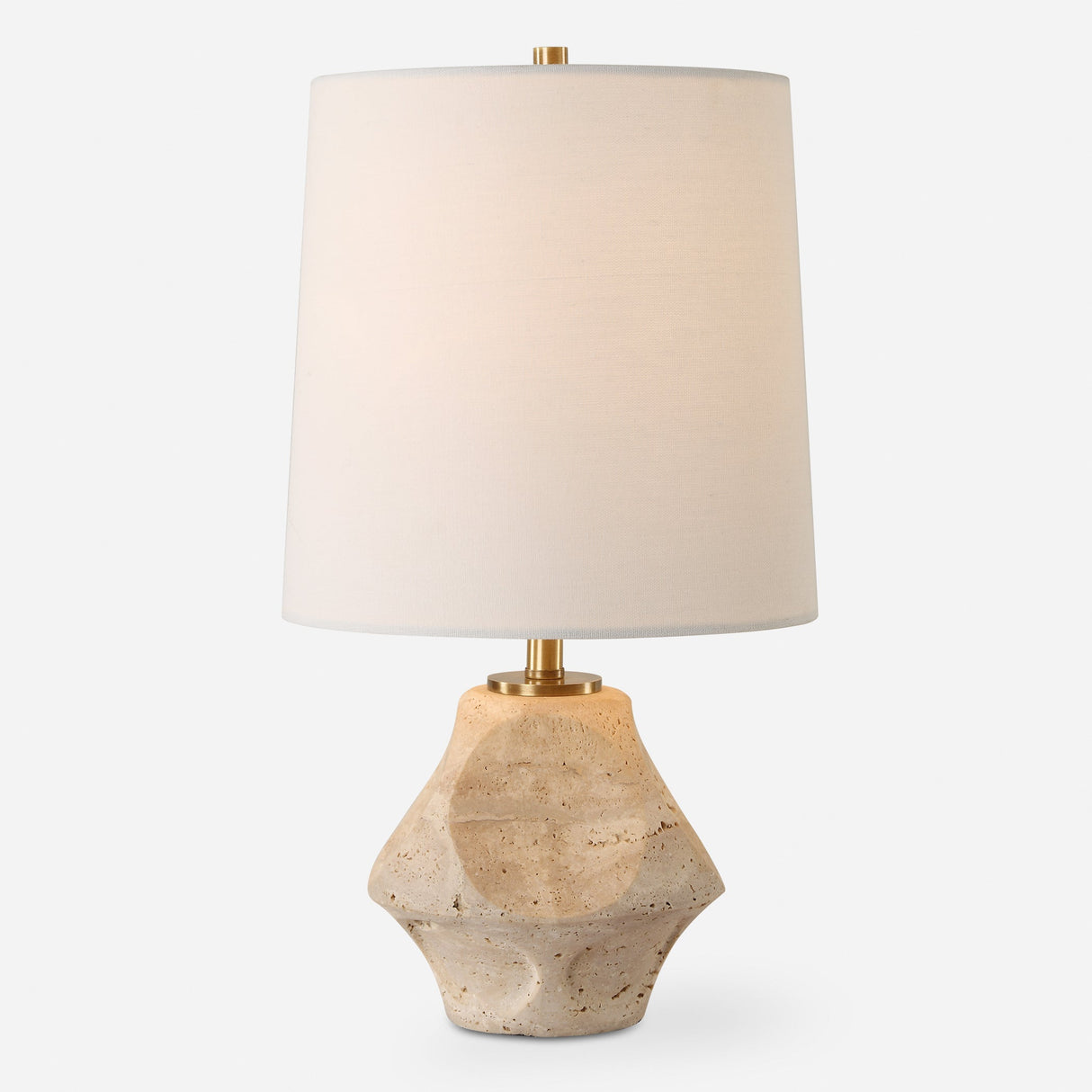 Indent Travertine Accent Lamp