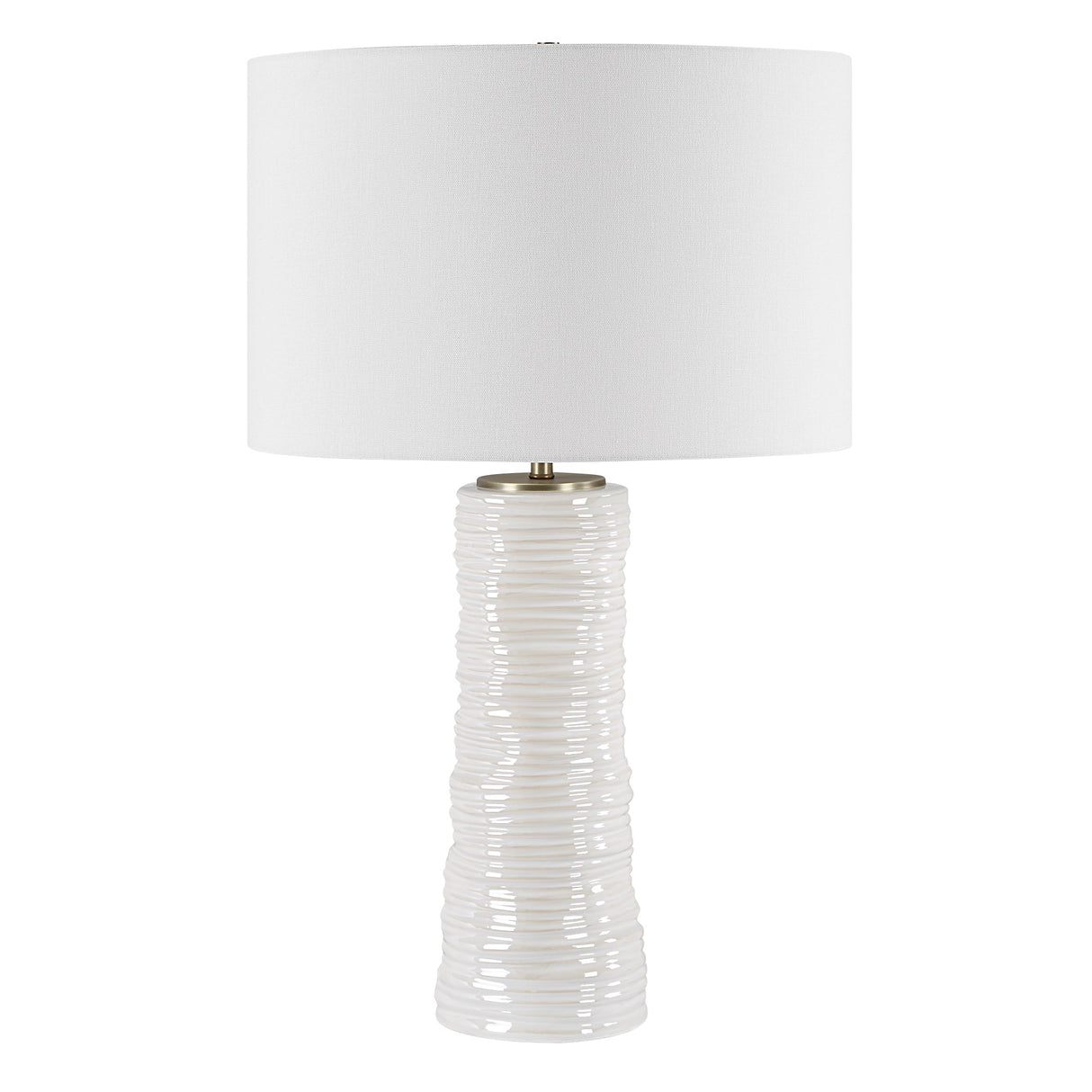 Pavlova Glossy White Table Lamp