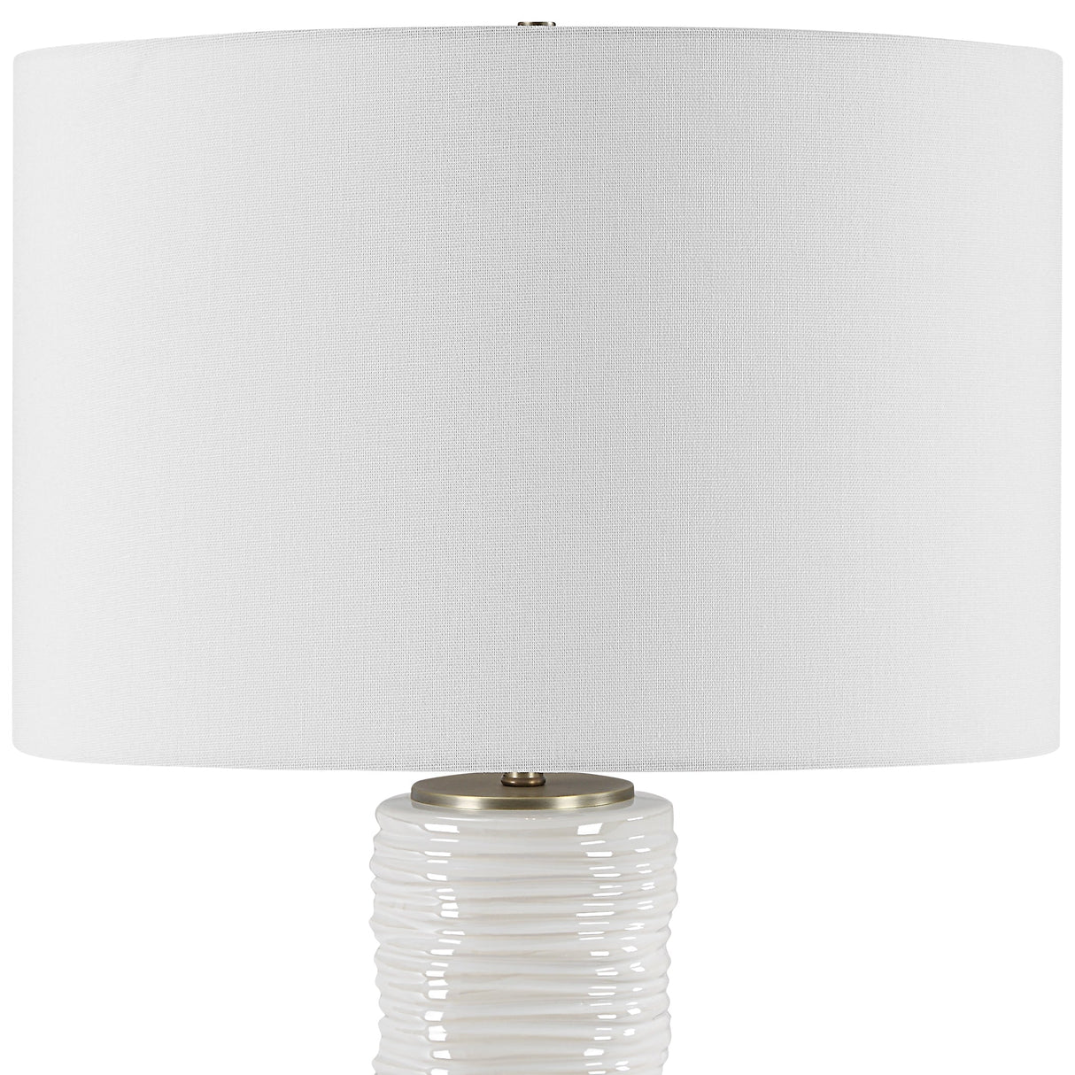 Pavlova Glossy White Table Lamp