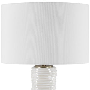 Pavlova Glossy White Table Lamp