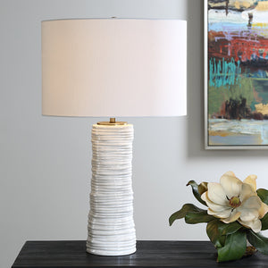 Pavlova Glossy White Table Lamp