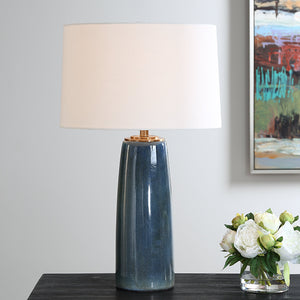 Submerged Deep Blue Table Lamp