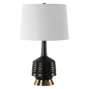 Foster Black Glaze Table Lamp