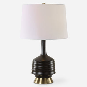 Foster Black Glaze Table Lamp