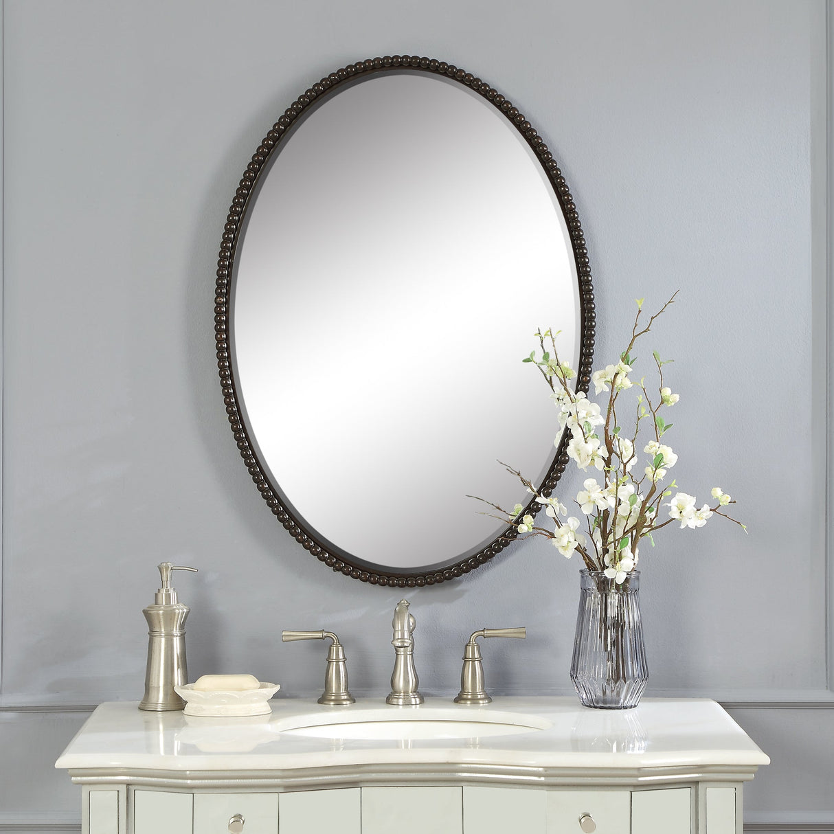 Sherise Bronze Oval Mirror