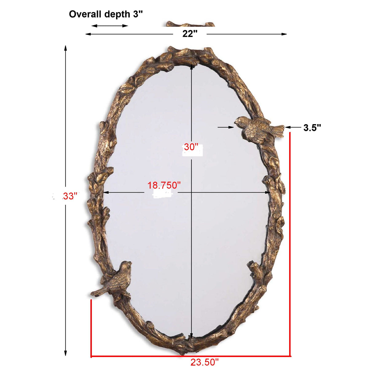 Paza Oval Mirror