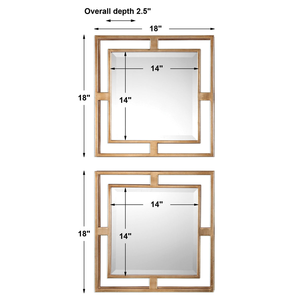 Allick Square Mirrors, S/2