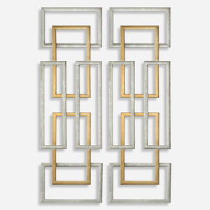 Aerin Metal Wall Panels, S/2