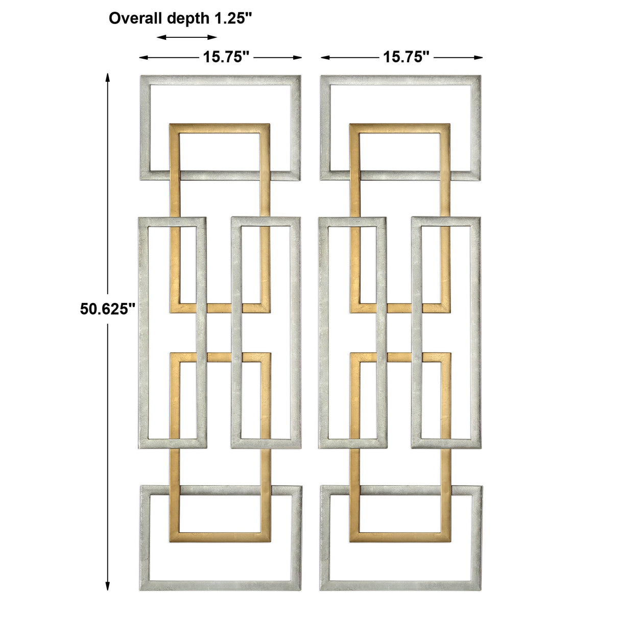 Aerin Metal Wall Panels, S/2