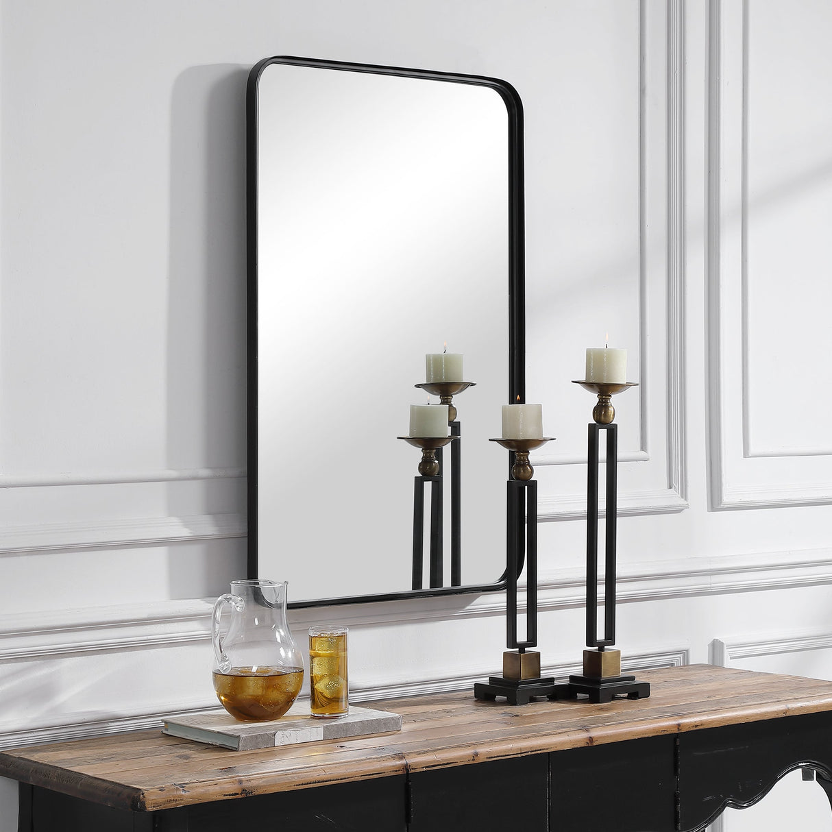 Rectangular mirror black