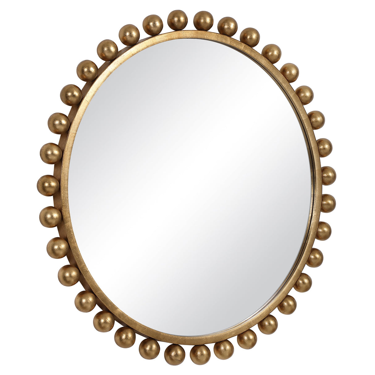 Cyra Gold Round Mirror