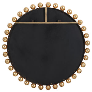 Cyra Gold Round Mirror