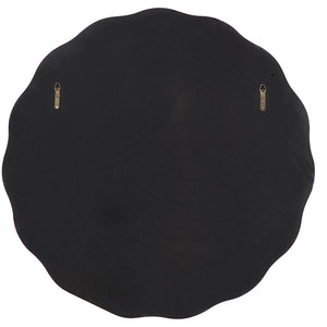 Aneta Black Round Mirror