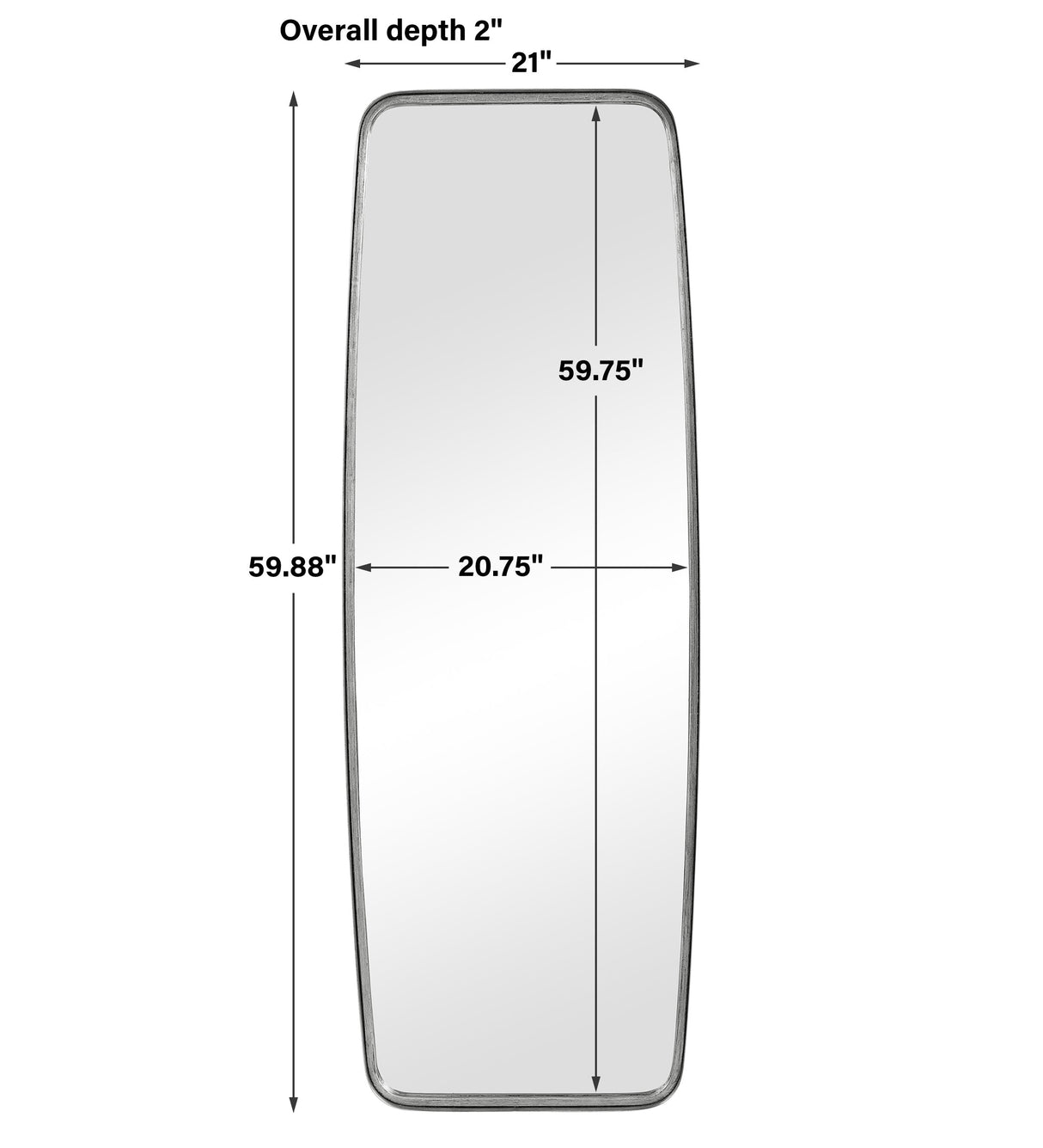 MIRROR silver , 152 cm