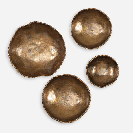 Lucky Coins Metal Wall Decor, S/4