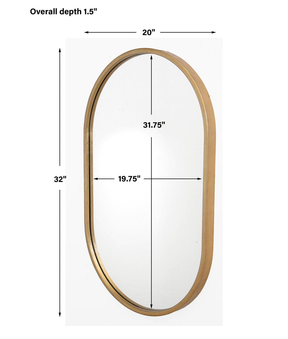 Varina Gold Oval Mirror