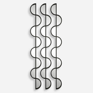 Wisp Mirrored Wall Decor, S/3