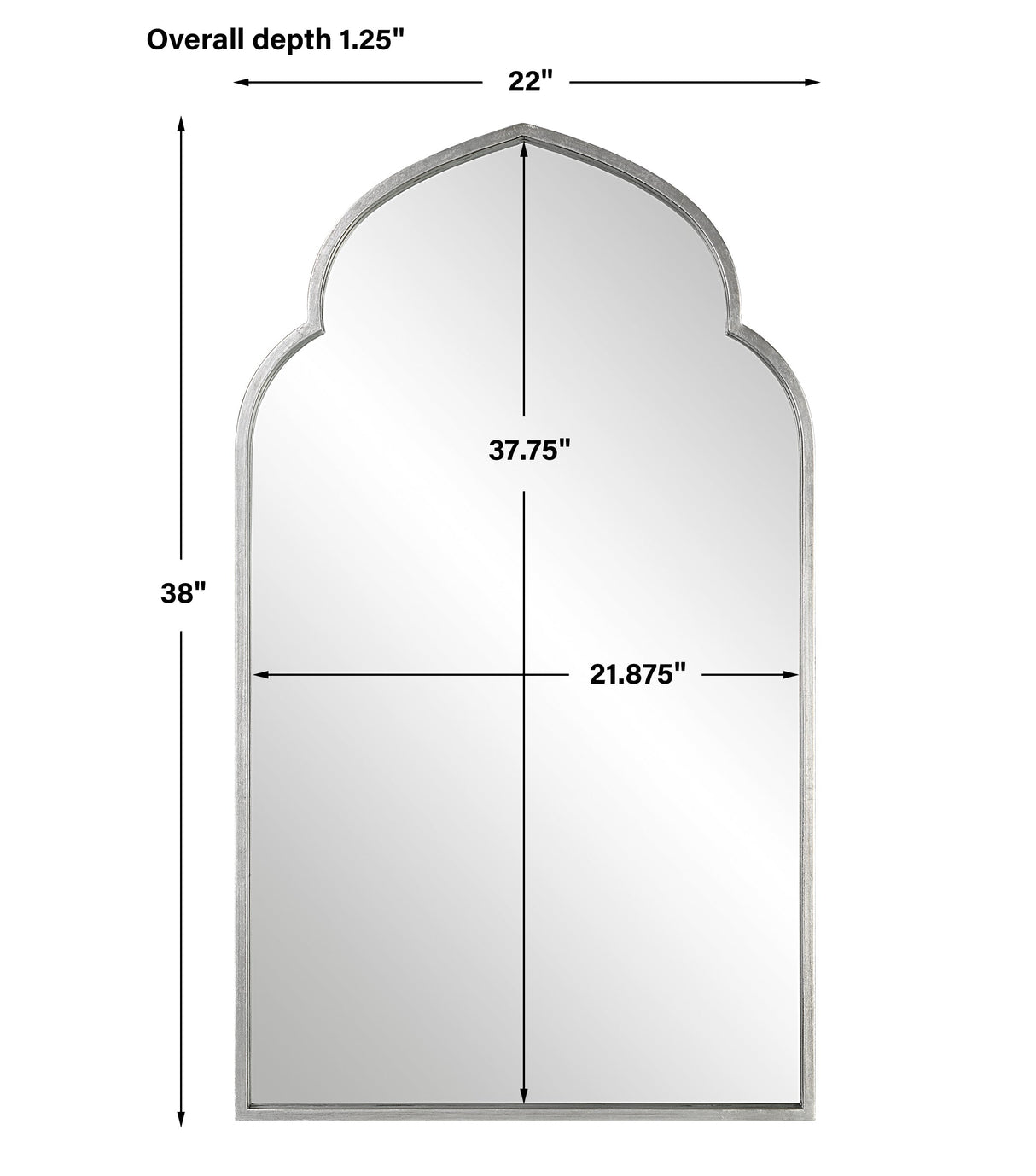 MIRROR , silver , 96 cm