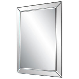 Silver square mirror